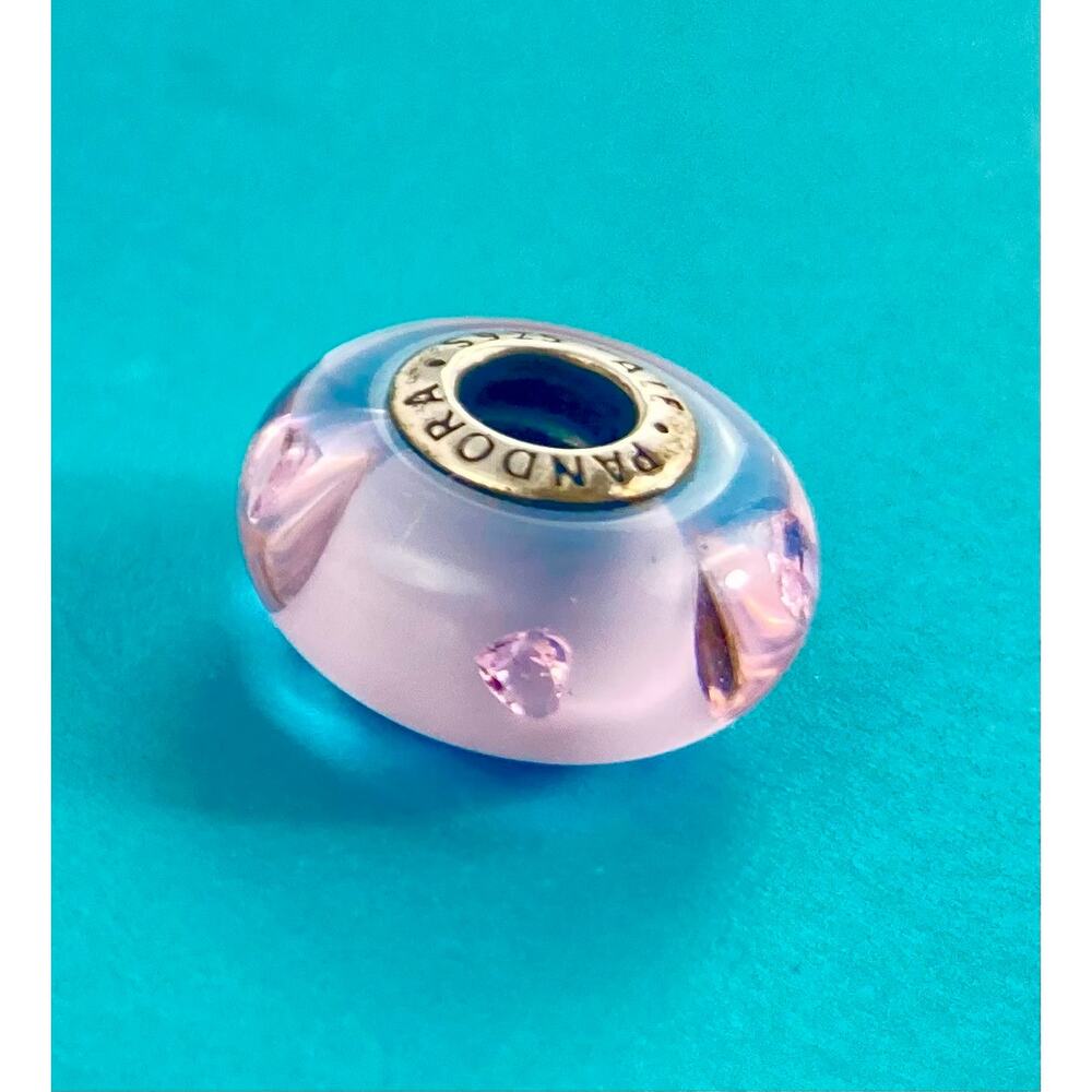 Pandora Murano glass pink heart charm